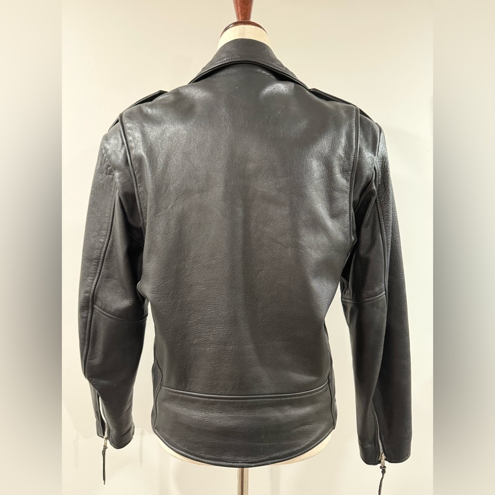 Vintage Open Road leather moto jacket, size men's XS - Picture 10 of 16